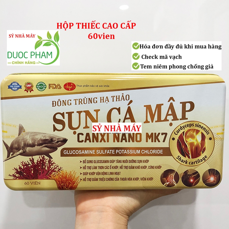 Viên Uống Đông Trùng Hạ Thảo Sụn Cá Mập  - Giảm Thoái Hóa Khớp, đau khớp