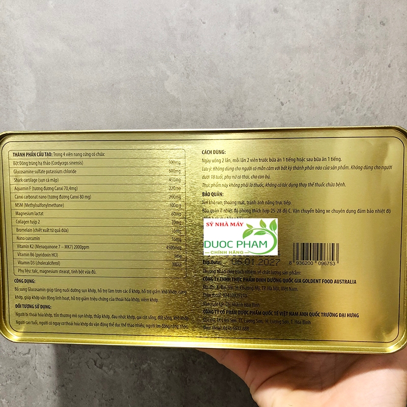 Viên Uống Đông Trùng Hạ Thảo Sụn Cá Mập  - Giảm Thoái Hóa Khớp, đau khớp