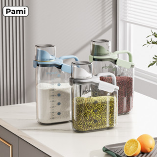 Hộp đựng bảo quản ngũ cốc các loại hạt có nắp kín chống ẩm, Bình đựng ngũ cốc kèm cốc đong tiện lợi