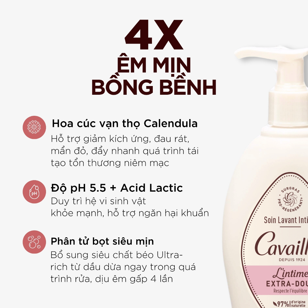 [MINI SIZE 100ML] Dung Dịch Vệ Sinh CAVAILLÈS | Giảm Viêm Nhiễm Phụ Khoa, Phòng Nấm Ngứa, Lợi Khuẩn (Date 2027)