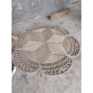 Thảm cói bông hoa đường kính 150cm