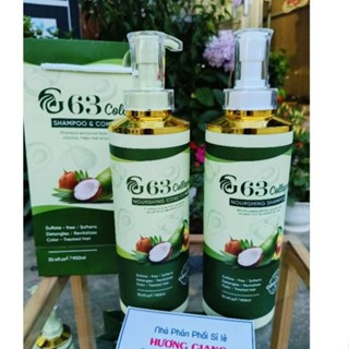 Đang được trợ giá cặp dầu gội xả G63 collagen 800ml  tinh chất bơ dừa siêu phục hồi hư tổn,dầu gội cặp, dầu gội dầu xả,