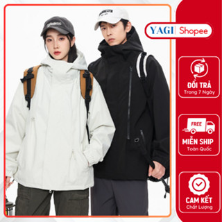 Áo khoác gió 2 lớp nam nữ Julido, áo gió 3 khoá vải dù tráng bạc dày dặn chống nước, cản gió - YaGi