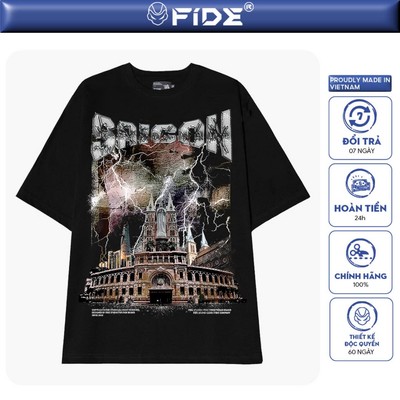Áo thun địa danh SÀI GÒN FIDE phông unisex nam nữ form rộng ulzzang SÀI GÒN