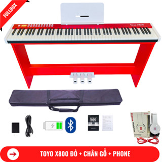  Đàn Piano Điện Toyo X800  – 88 Phím Nặng Cảm Lực + Chân đàn + Tai Phone 