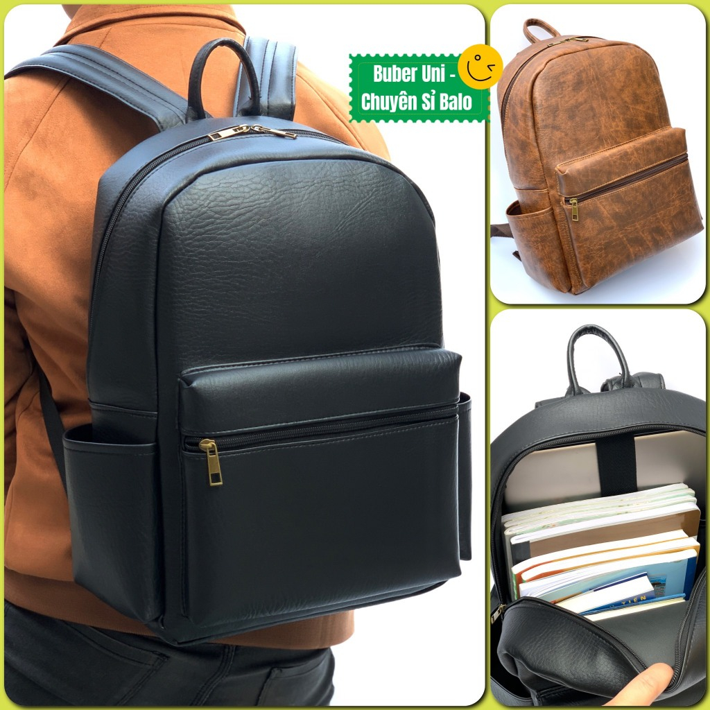 Balo da nam nữ đi học đi chơi basic chống nước, balo thời trang trẻ trung phong cách và năng động (MS: 211)