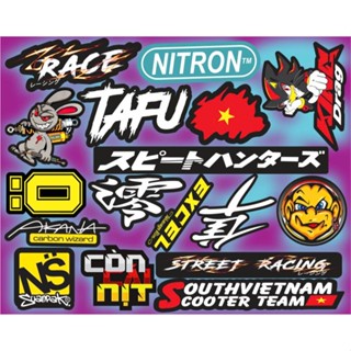 1 Tem logo sticker Ngẫu Nhiên dán trang trí xe máy - ô tô - điện thoại
