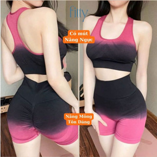 Bộ Đồ Thể Thao Tập Gym Yoga Nữ FITTY, Set Đồ Tập Thể Dục Đa Năng Nữ Tôn Dáng Nâng Ngực Mông Thoáng Khí S12