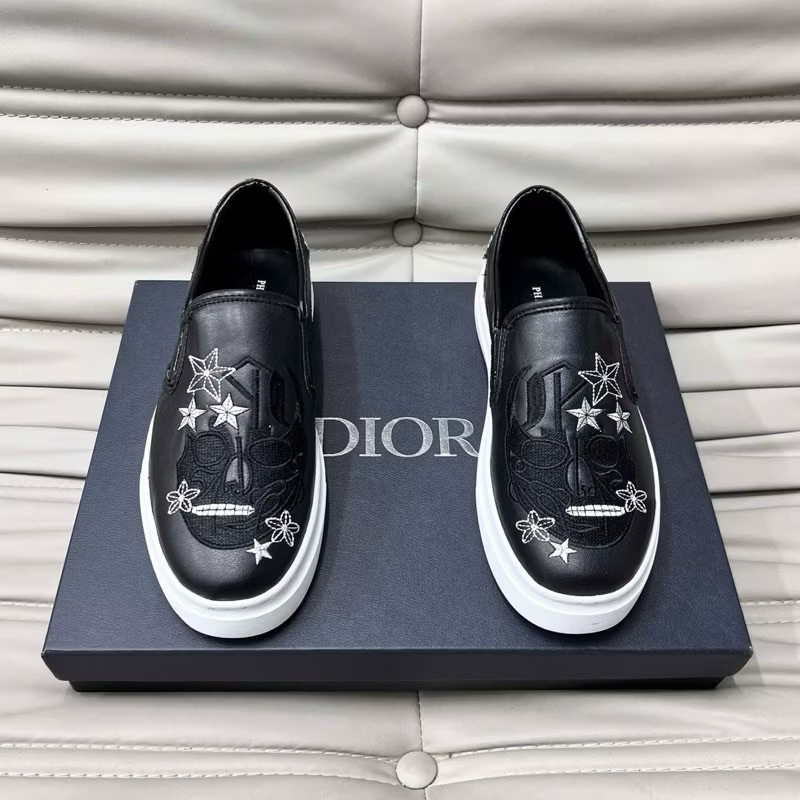 Giày Slipon nam nữ đế khâu hình thêu cao cấp