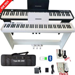 Đàn Piano Điện Toyo BX 200 Gấp Gọn - 88 Phím Nặng Cảm Lực - Kết Nối Bluetooth + Chân Đàn +Tai Phone