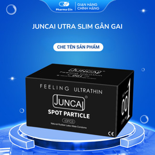 Bao Cao Su Juncai Utra Slim Gân Gai Siêu Mỏng 0.01 Nhiều Gel Size 52mm Hộp 10 Bao