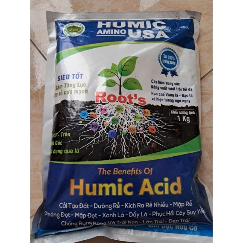 Phân Bón Humic Amino USA 1KG kích rễ tăng trưởng cây JVA NongNghiepVietNhat