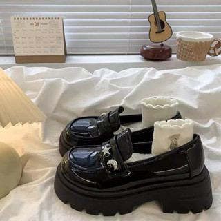  Giày lười oxford nữ đế cao tôn dáng mác trăng sao siêu dễ thương 