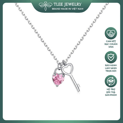 Dây chuyền bạc nữ TLEE, vòng cổ chìa khóa trái tim xinh xắn TLEE JEWELRY D0281