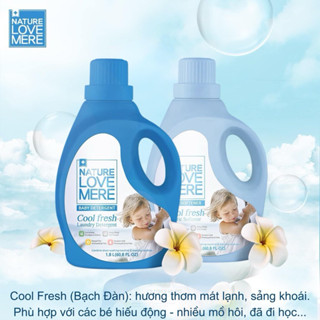  NƯỚC GIẶT XẢ QUẦN ÁO CHO BÉ NATURE LOVE MERE HƯƠNG THƠM MÁT COOL 1800ml 1300ml 