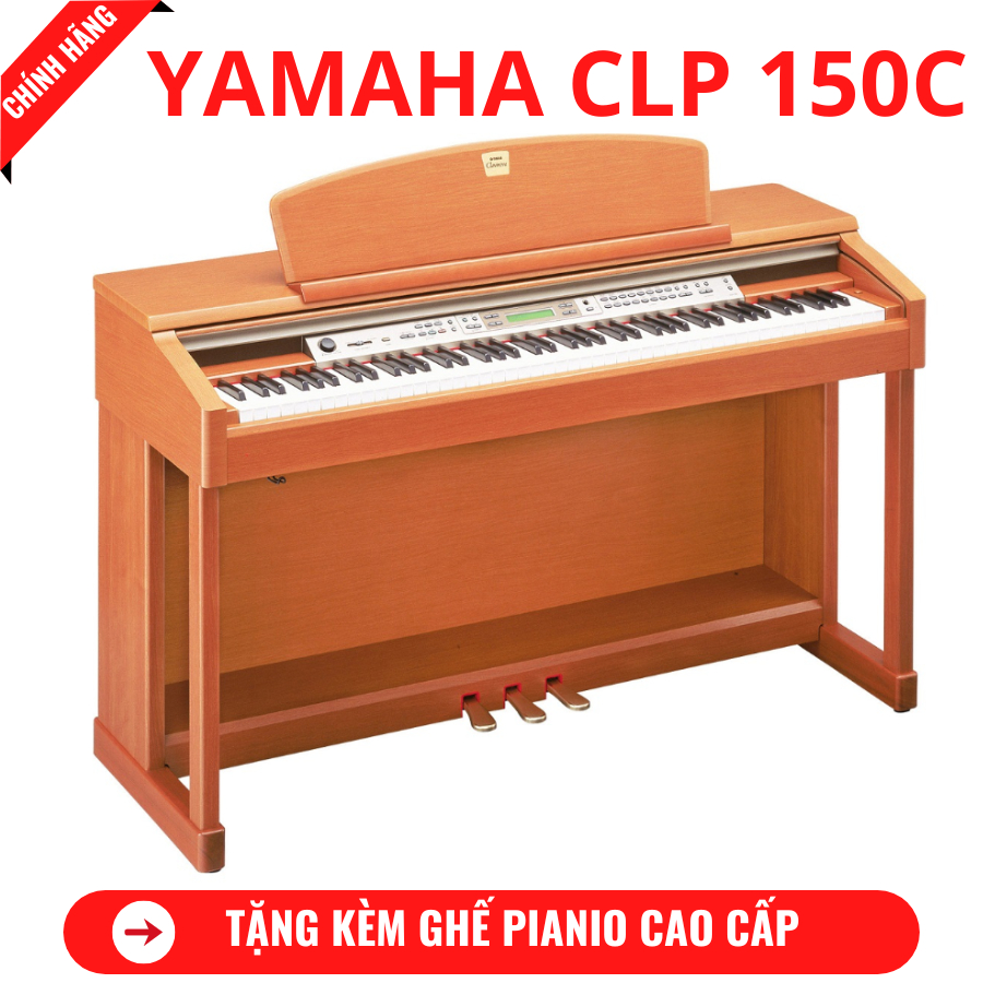 Đàn Piano Điện Yamaha CLP 150C + Tặng Kèm Ghế Piano Yamaha Cao Cấp