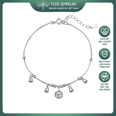 Lắc tay, lắc chân bạc nữ TLEE chuông tú cầu xinh xắn TLEE JEWELRY LT0193