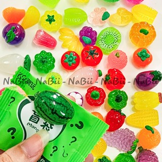 [Không trùng] Combo 50 Túi mù Trái Cây Tự Xé, charm mini handmade, DIY, đồ chơi búp bê, túi bí mật