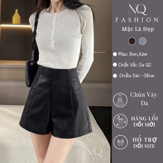 Quần Short Da Cạp Cao Ôm Dáng Quần Đa Có Túi, Quần Đùi Nữ Khóa Kéo Sau Siêu Tôn Dáng Chất Da Nhập Loại 1 Hàng Đẹp