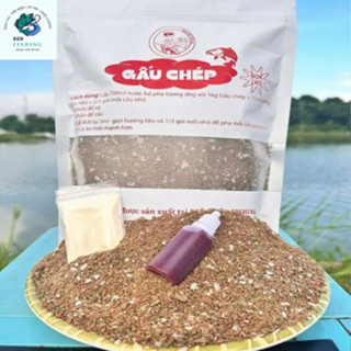  Mồi Cám Chép Cao Cấp Idol Kiên Gấu  1000gram  kèm hương liệu  lưu ổ lâu và hiệu quả pha chế đơn giản  bông tơi 