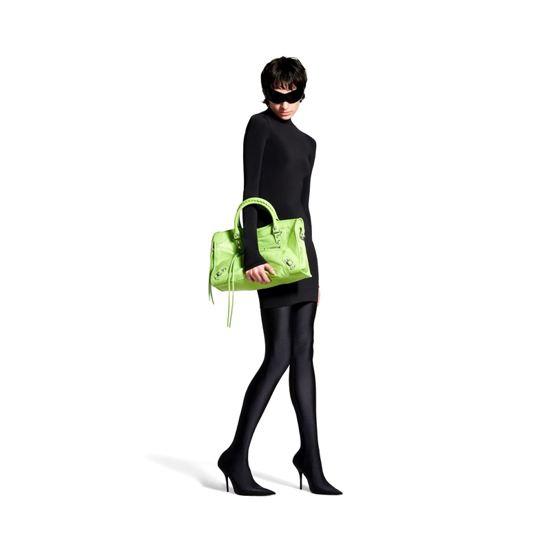 Túi BALENCIAGA WOMEN'S LE CITY MEDIUM BAG IN GREEN