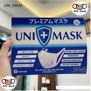 Hộp 50c Khẩu Trang 3D Kháng Khuẩn UNI MASK Quai Co Dãn 4 Chiều.Rộng Rãi Thoáng Khí,Lọc Mùi,Lọc Bụi Bẩn