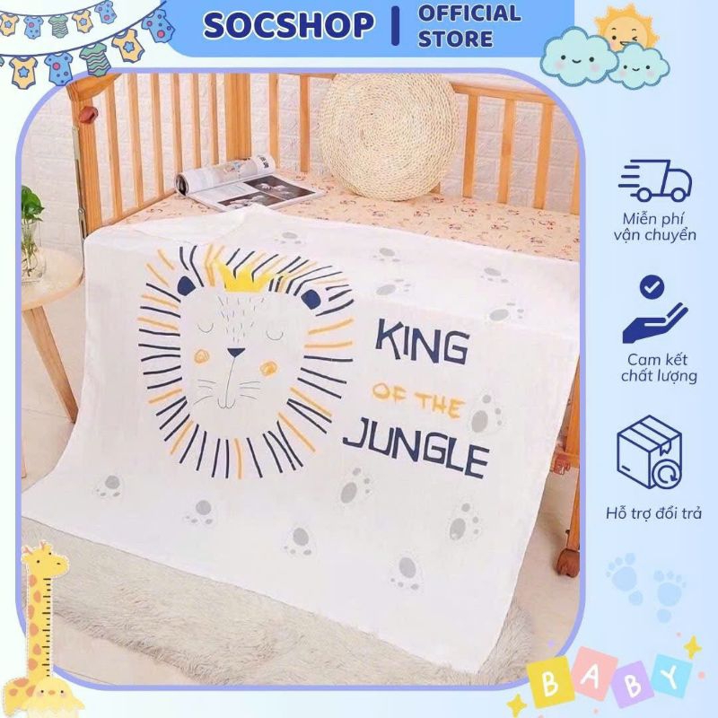Chăn lụa cotton mềm mát cho bé (1.2mx1.2m)