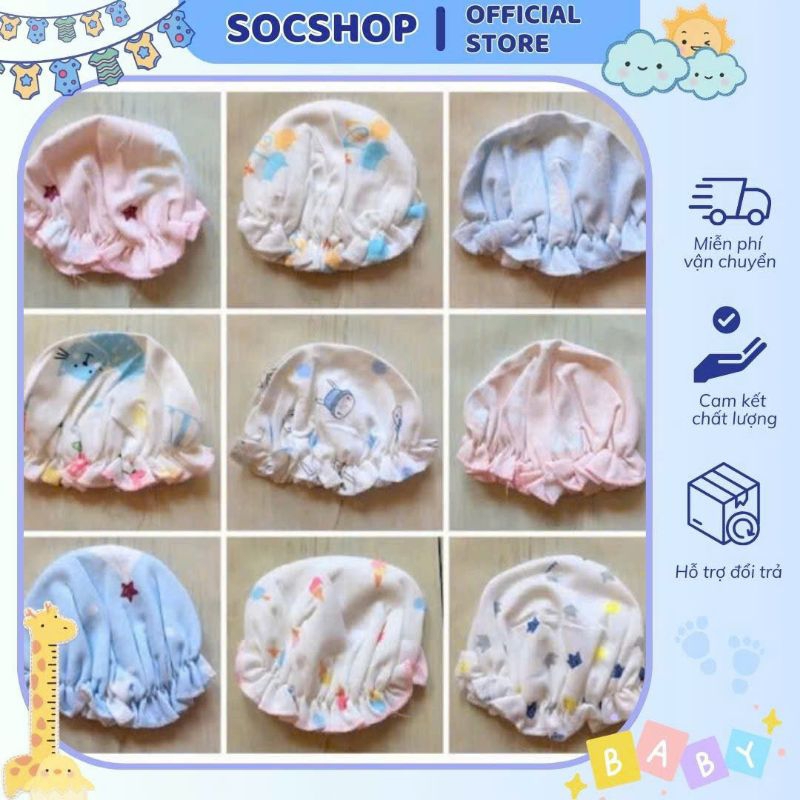 Mũ bèo cotton chun mềm cho bé