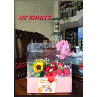 (Giỏ quà ) HộpTrái Cây Nhập Khẩu 100% hoa quả tươi ngon - trang trí đẹp làm quà tặng 20.10( NT fruits - hỏa tốc Đà Nẵng)