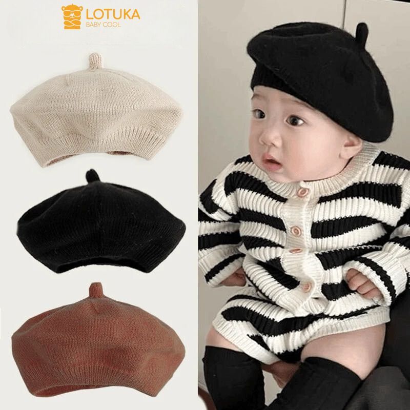  Mũ Nồi Len Phong Cách Hàn Quốc LOTUKA Cho Bé Mũ Len Bé Trai Bé Gái Mũ Sơ Sinh Mũ Trẻ Em Size 0-2 Tuổi 