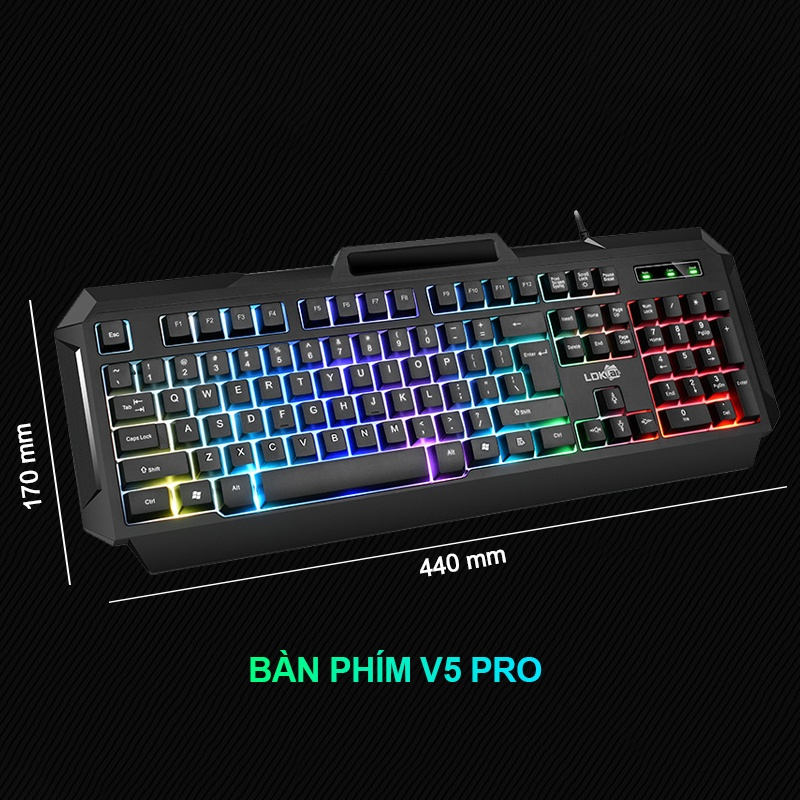Bàn phím K87 giả cơ gaming có dây cao cấp k87 có Led màu gõ phím cực êm chuyên game pc laptop văn phòng | BigBuy360 - bigbuy360.vn