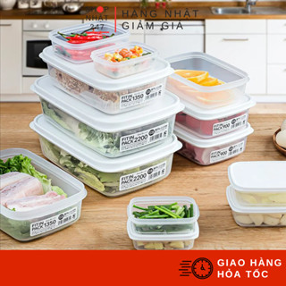 Hộp nhựa đựng thực phẩm Fitin Pack Nhật Bản Hộp nhựa trong suốt nắp dẻo nội kín hơi nhiều dung tích