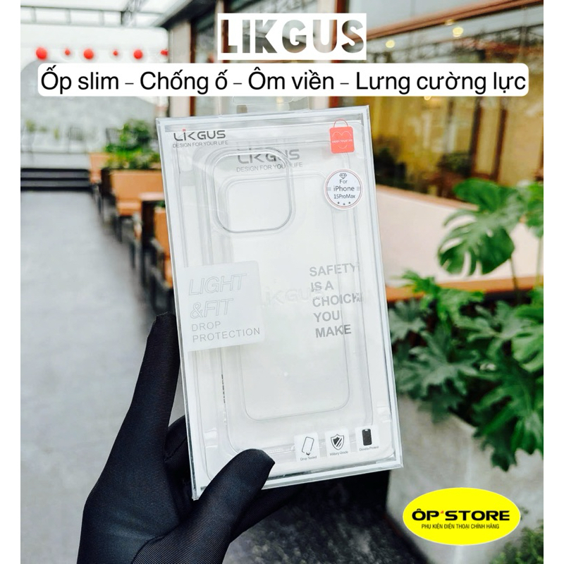 Ốp Trong Slim LIKGUS Trong Suốt Siêu mỏng Slim Case Cứng Chống Ố cho Iphone  Phụ Kiện