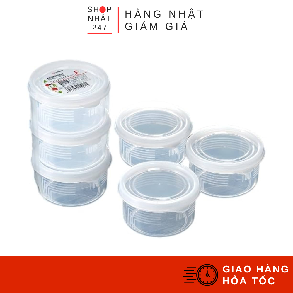 Bộ 3 hộp nhựa đựng thực phẩm chịu nhiệt NAKAYA 180ml nội địa Nhật Bản
