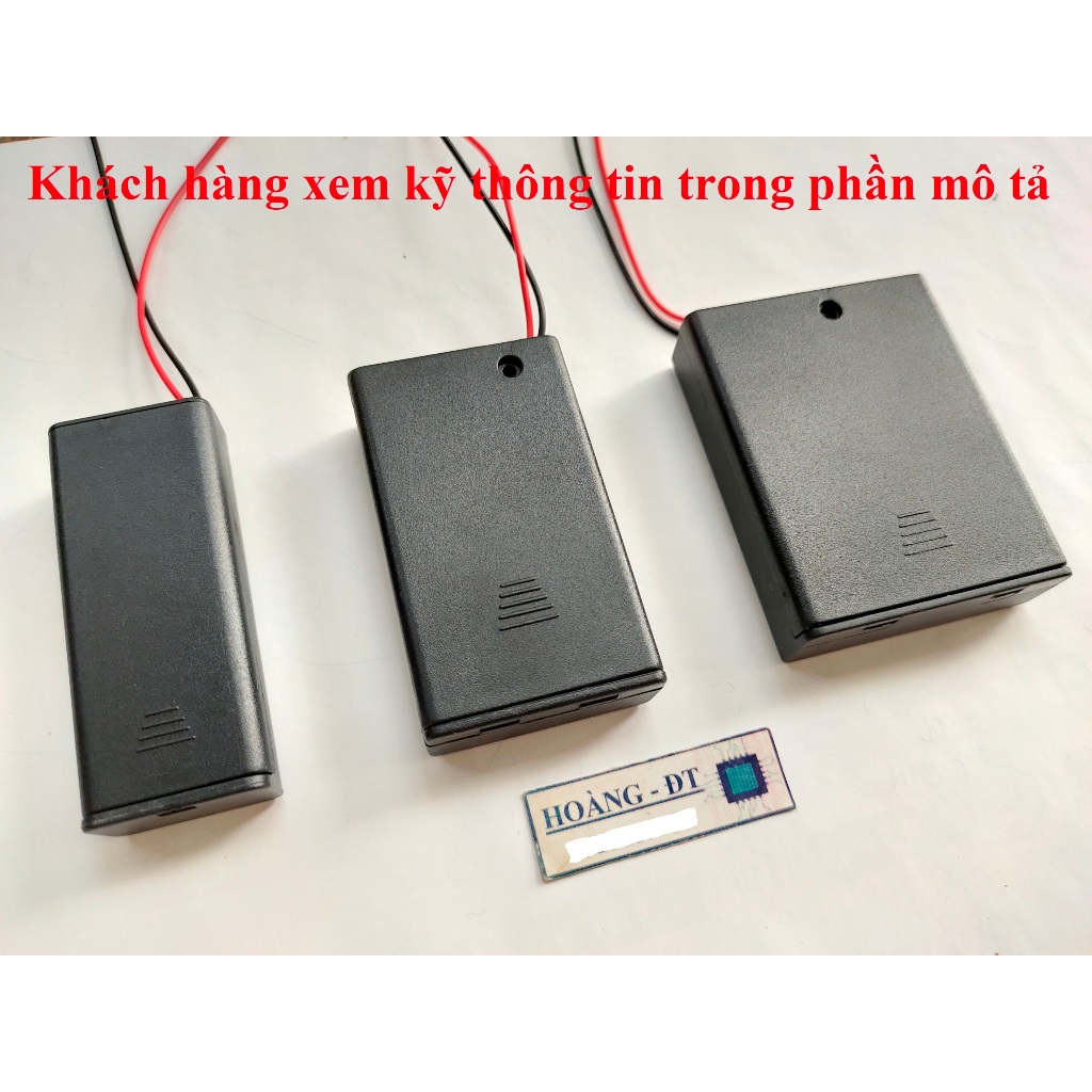 Đế pin tiểu Đế pin AAA 3A nối tiếp có nắp đậy và công tắc