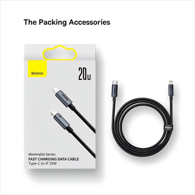 Cáp Sạc Nhanh Baseus PD 20W USB-C to Ligh, Tương Thích các dòng Phone cho điện thoại từ cổng C qua L