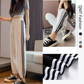 Quần Jogger ba sọc thể thao nam nữ mặt vải co dã đanh mịn, quần 3 sọc đi học,mẫu dài cạp cao, quần baggy nữ ống rộng