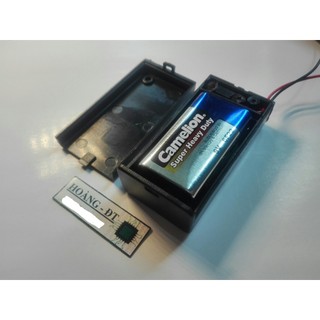 Đế pin 9V có nắp đậy và công tắc