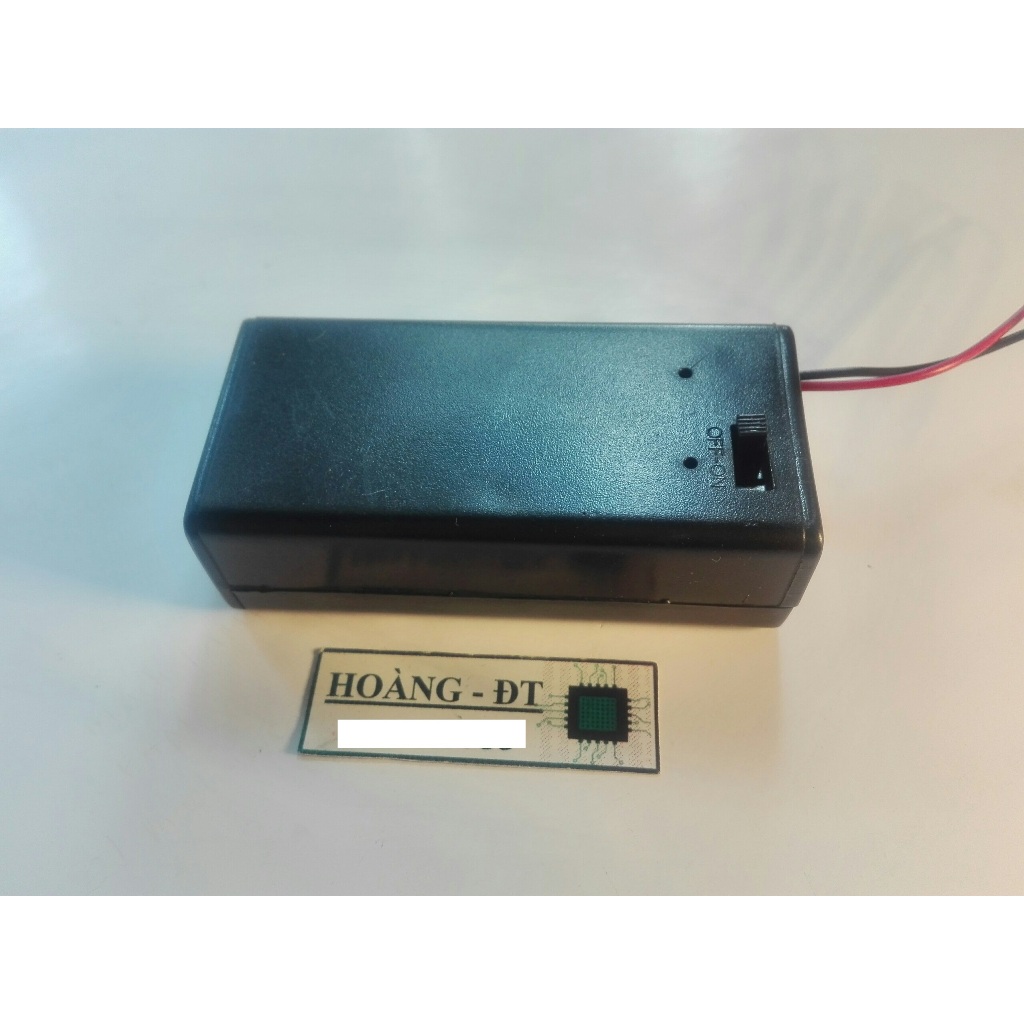 Đế pin 9V có nắp đậy và công tắc