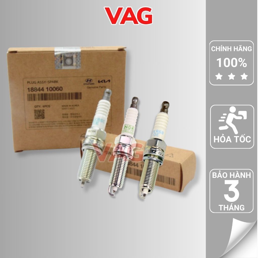 [Chính hãng] Bugi Kia Morning Hyundai I10 1.0 1.2 2012 đến nay LZKR6B-10E, LZKR6AGP-E, 1884610060