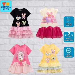 Đầm Thun CryBaby LABUBU Phối Voan Cho Bé Gái Từ 25kg - 43kg ( 5 Tuổi - 12 Tuổi )– Trendykids Thời Trang Trẻ Em Cao Cấp