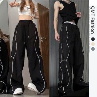 Quần kaki sọc ống rộng nam nữ unisex dây rút gấu có đầu chốt mặt vải rũ mịn mát đanh không xù lông, quần jogger kaki 007