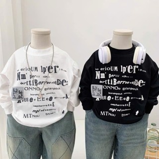 Áo dài tay cho bé form rộng in hình, áo thun bé trai cao cấp in hình phong cách hàn quốc - T45