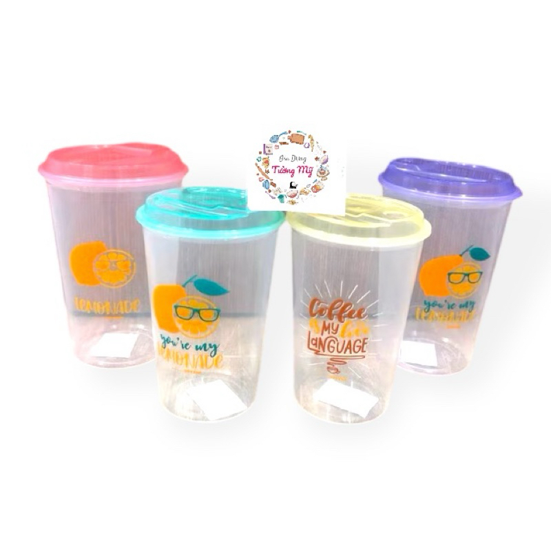 Combo 2 Ly Nhựa Trong FRUIT Duy Tân