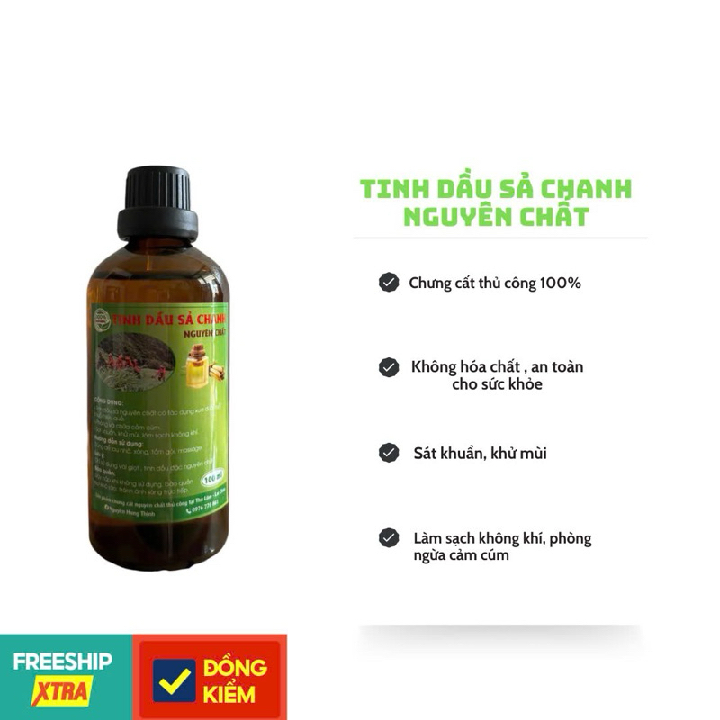 Tinh dầu sả , tinh dầu quế nguyên chất (100ml )