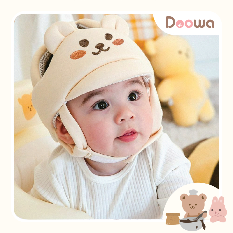 Mũ Bảo Vệ Đầu Cho Bé Tập Đi Có Dây Buộc-Doowa