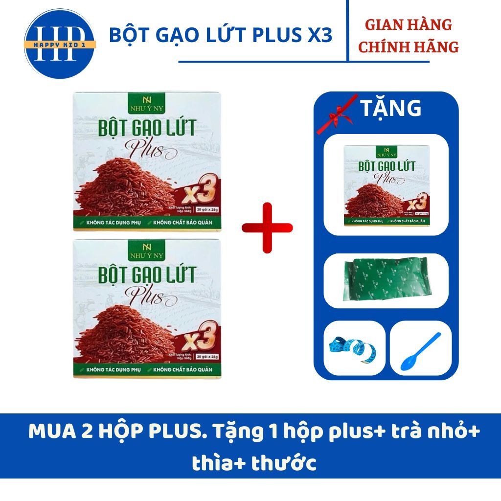 Bột Gạo Lứt Plus X3 Như Ý Ny Hỗ Trợ Giảm Cân Thay Thế Bữa Ăn Lành Mạnh Hộp 20 Gói