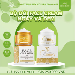 COMBO KEM FACE NGÀY + KEM FACE ĐÊM, COMBO NGÀY( FACE NGÀY, CHỐNG NẮNG TN, SERUM COLLGAEN)