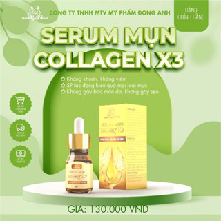 Serum Mụn Collagen X3 Mỹ Phẩm Đông Anh Chính Hãng 5ml - Serum Dưỡng Ẩm Kiểm Soát Nhờn Se Khít Lỗ Chân Lông