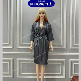 Áo choàng lụa spa, áo choàng make up chất phi lụa ĐẸP, mát, mềm mại